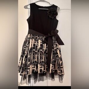 Elegant Black and White Women's Dress